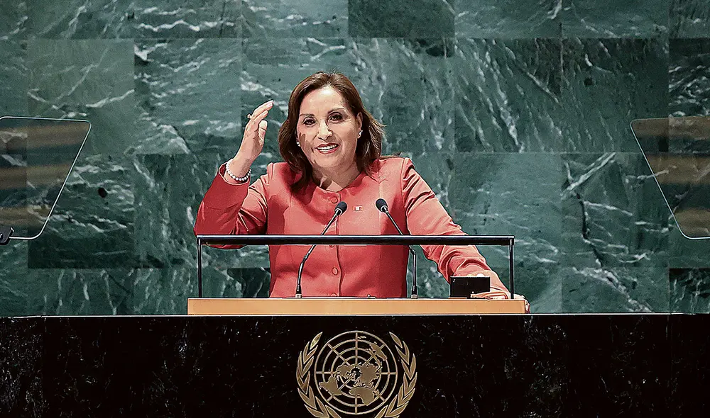 Intervención. Boluarte habló en la tarde ante la Asamblea General de la ONU. Aprovechó la oportunidad para invitar a otras economías a invertir en el Perú. Foto: Presidencia Intervención. Boluarte habló en la tarde ante la Asamblea General de la ONU. Aprovechó la oportunidad para invitar a otras economías a invertir en el Perú. Foto: Presidencia