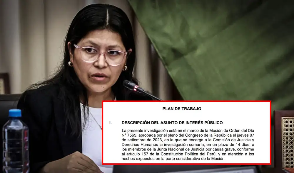 Janet Rivas, de Perú Libre, presidenta de la Comisión de Justicia. (Foto composición: La República). Janet Rivas, de Perú Libre, presidenta de la Comisión de Justicia. (Foto composición: La República).