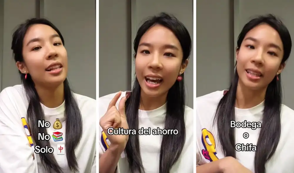 La joven de origen chino explicó detalladamente por qué sus compatriotas tienen negocios en Perú. Foto: composición LR/TikTok/@michaufa
