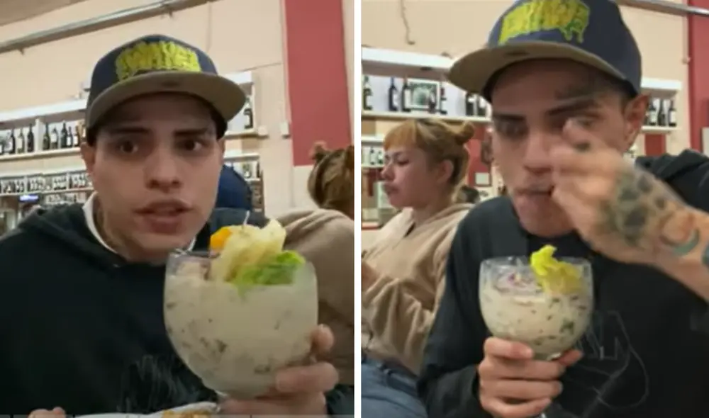 El joven yotutuber destacó el sabor de la leche de tigre peruana. Foto: composición LR/TikTok/@ElPlugeselPlug El joven yotutuber destacó el sabor de la leche de tigre peruana. Foto: composición LR/TikTok/@ElPlugeselPlug