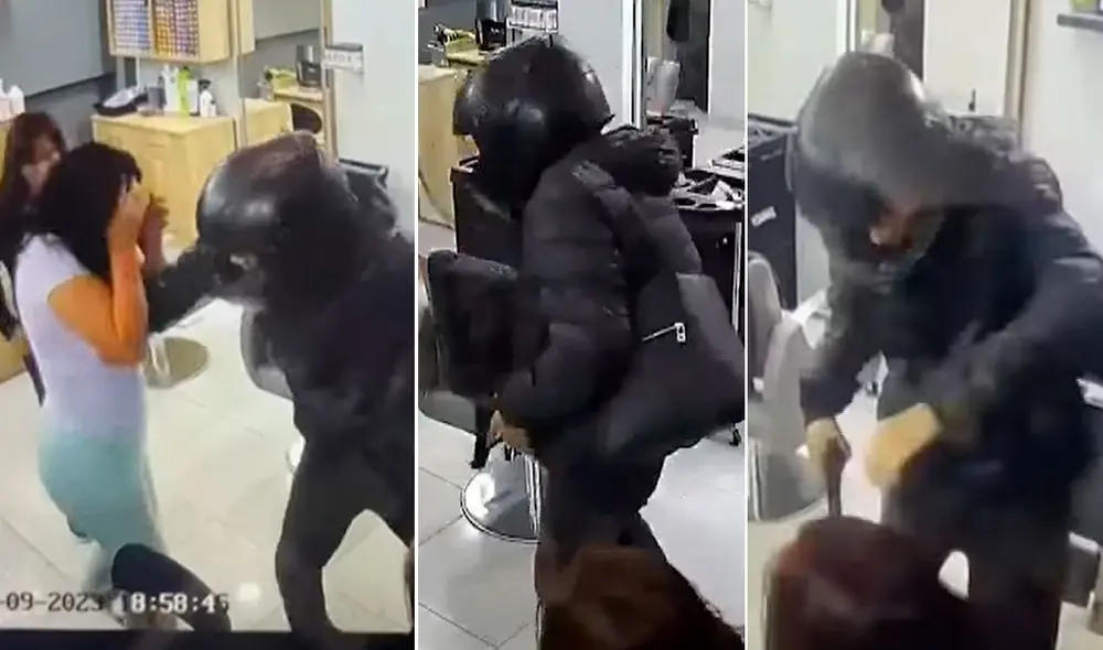 Delincuente también golpeó a las mujeres. Foto: composición La República/capturas Panamericana - Video: Latina Delincuente también golpeó a las mujeres. Foto: composición La República/capturas Panamericana - Video: Latina