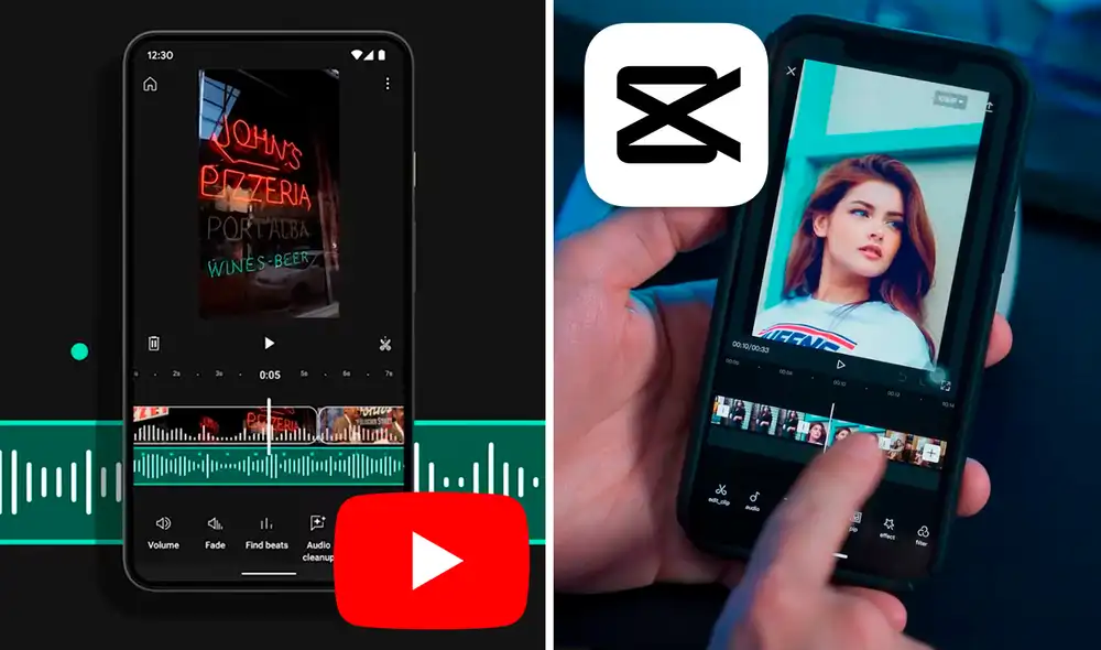 Las aplicaciones son utilizadas por millones. Foto: composición LR / YouTube / Google / Capcut