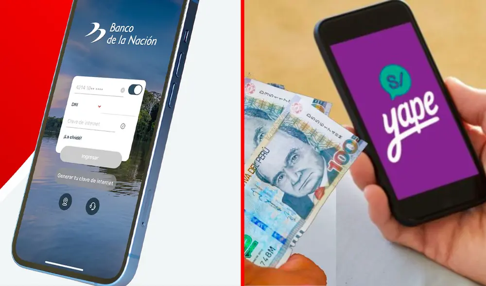 El aplicativo del Banco de la Nación podrá transferir dinero a diversas billeteras digitales. Foto: ComposiciónLR/Banco de la Nación/La República