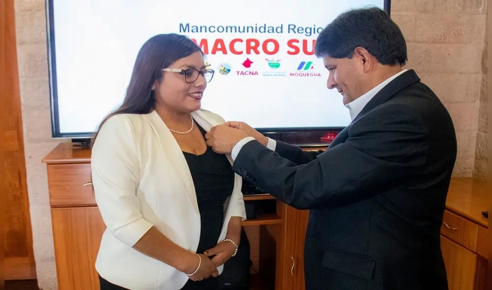 Los gobernadores Gilia Gutiérrez de Moquegua y Rohel Sánchez de Arequipa tiene como mismo colaborador a empresario Luis Sanca.. Foto: La República Los gobernadores Gilia Gutiérrez de Moquegua y Rohel Sánchez de Arequipa tiene como mismo colaborador a empresario Luis Sanca.. Foto: La República