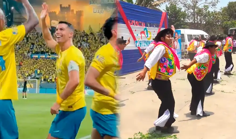 Cristiano Ronaldo fue titular en el partido contra Al Ahli por la Saudi Pro League. Foto: composición LR/captura Al Nassr/captura Ayni Perú