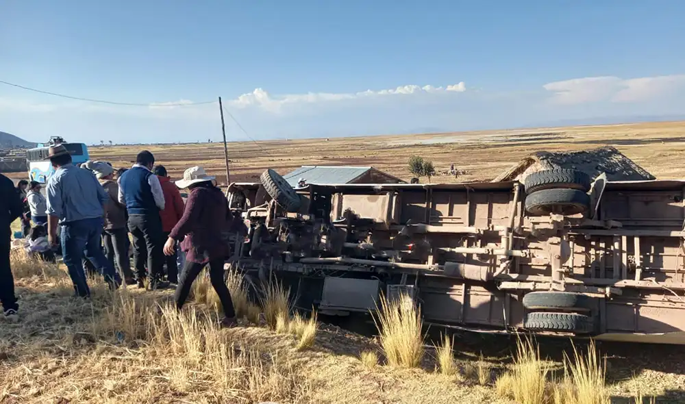 Puno. Niños y sus padres se llevaron un gran susto. Foto: Fama TV