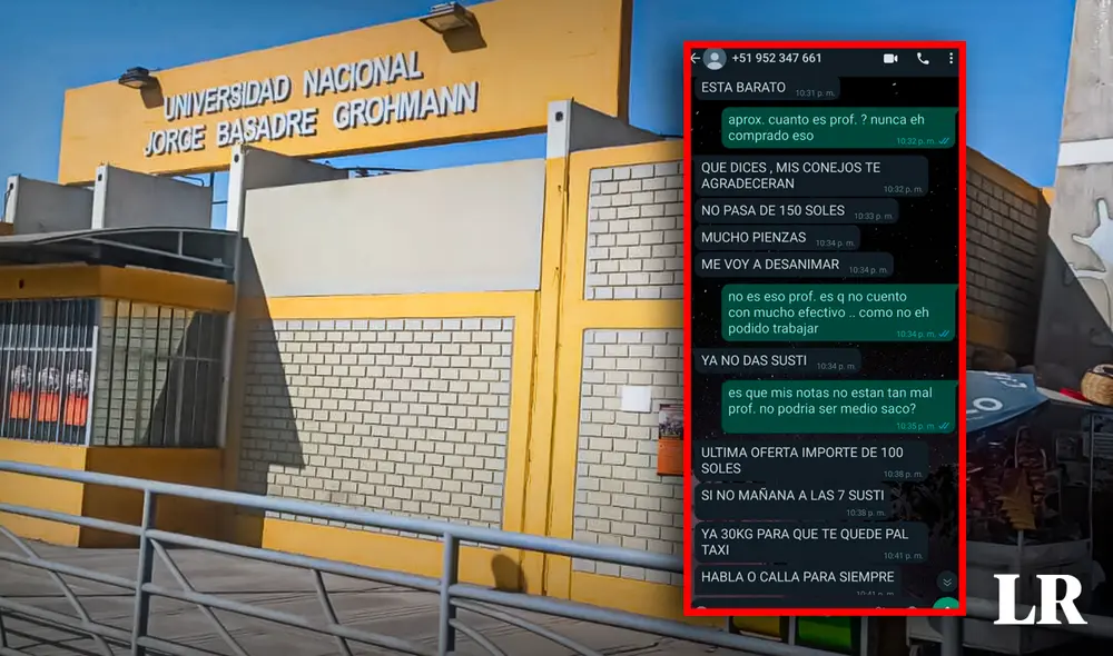 El Ministerio Público realiza diligencias tras difundirse chats que comprometen a docente. Foto: composición LR / Álvaro Lozano El Ministerio Público realiza diligencias tras difundirse chats que comprometen a docente. Foto: composición LR / Álvaro Lozano