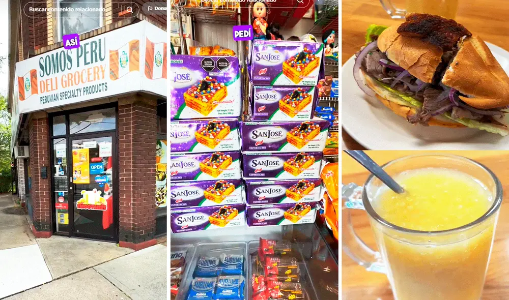Tienda con productos peruanos llenó de nostalgia a los cibernautas. Foto: composición LR/TikTok/@Vaniadiaz