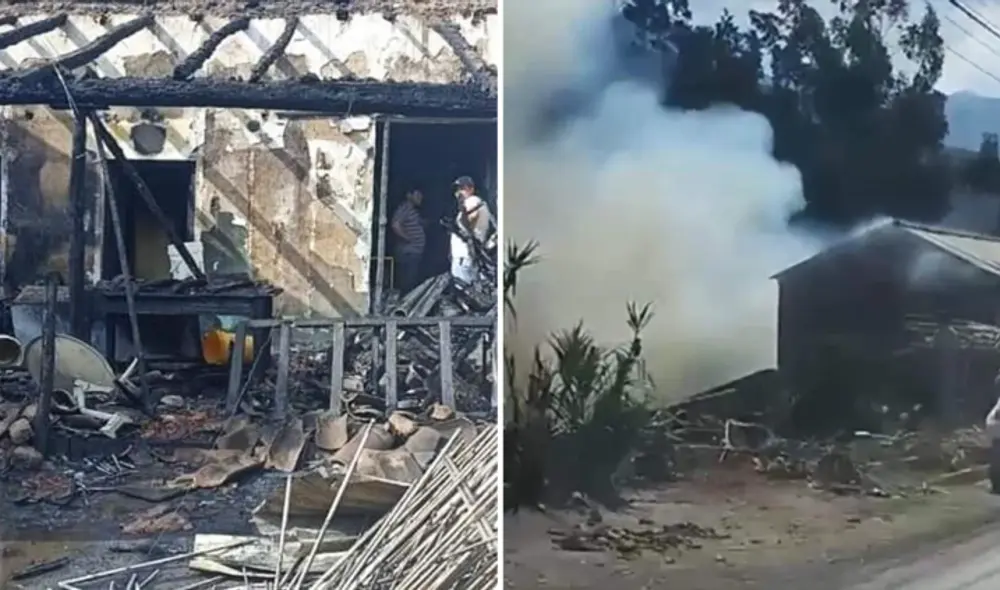 Incendio ocurrió en taller de pirotecnia. Foto: Central de noticias Ancash