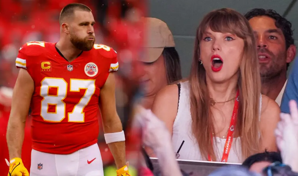 La historia de Travis Kelce y Taylor Swift inició en julio de este año, tras un concierto de la cantautora. Foto: composición GLR La historia de Travis Kelce y Taylor Swift inició en julio de este año, tras un concierto de la cantautora. Foto: composición GLR