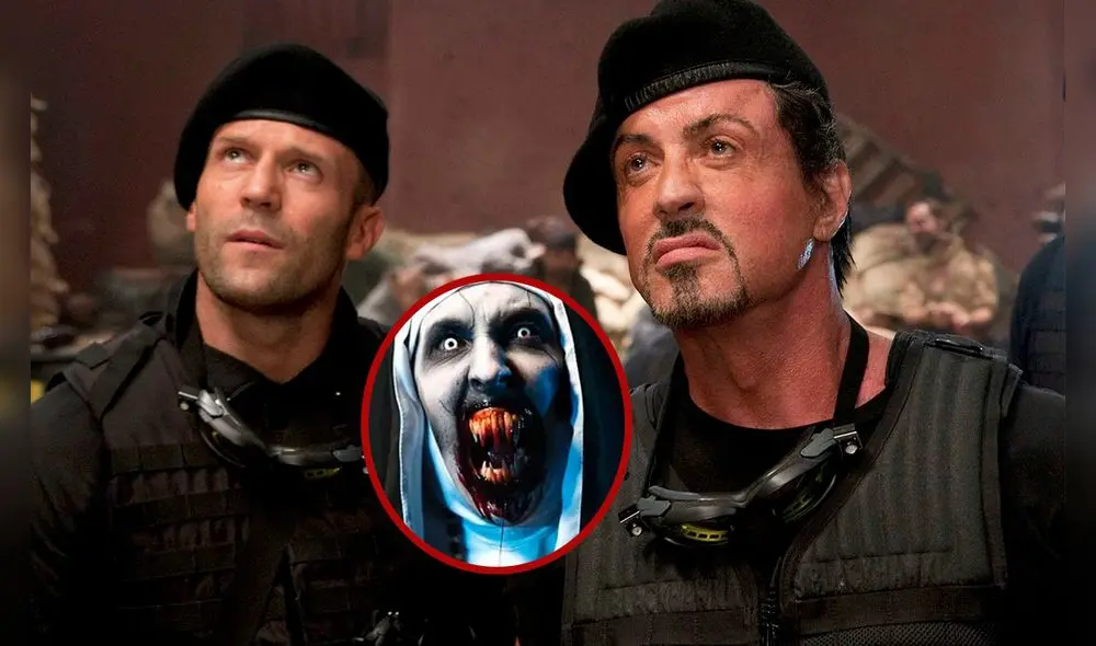 Jason Statham y Sylvester Stallone con los protagonistas de 'Los indestructibles 4'. Foto: Composición LR/ La Nación