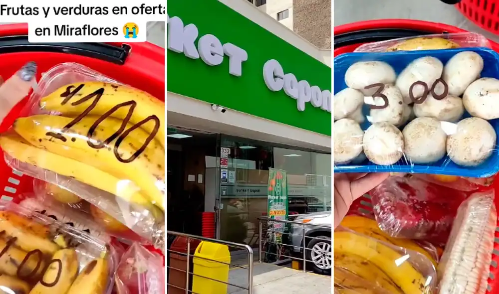 La usuaria de TikTok hizo un recorrido por el minimarket que siempre tiene ofertas. Foto: composición LR/@DaneGamez/TikTok