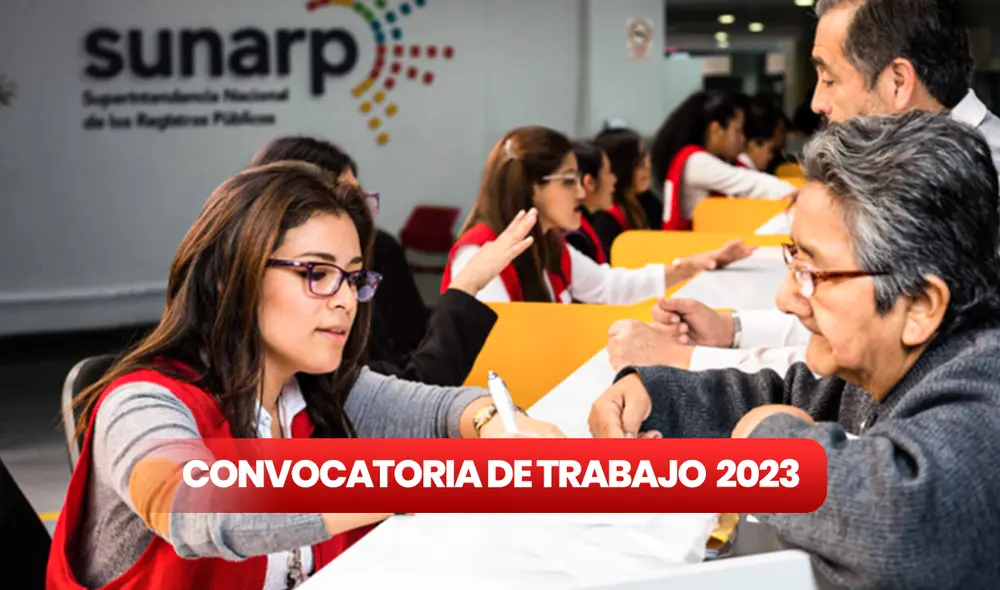 Convocatoria disponible de la Sunarp. Foto: composición de Jazmín Ceras/LR/Sunarp