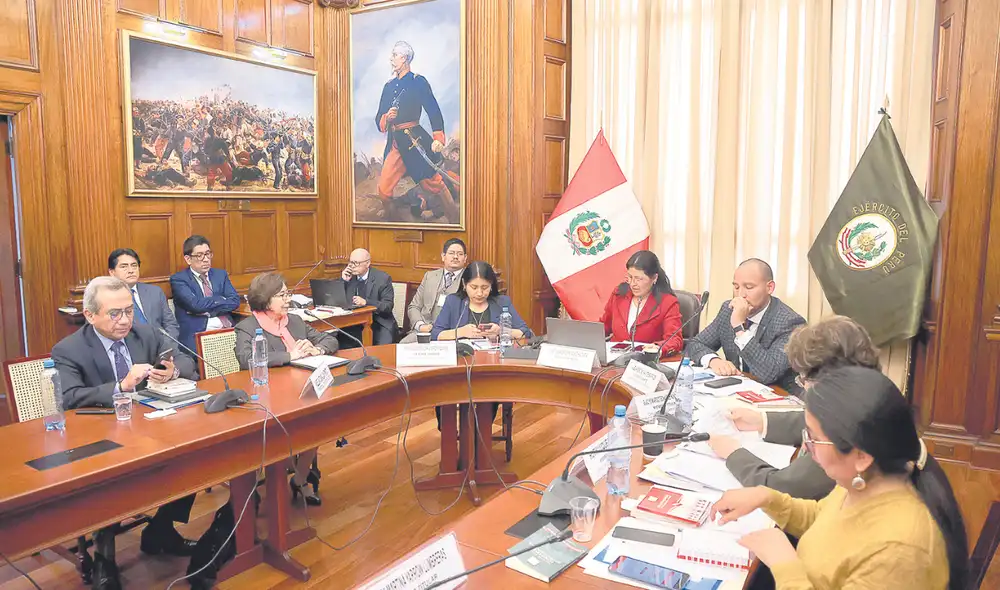 Buscan sancionarlos. La semana pasada, los miembros del a Junta Nacional de Justicia acudieron a la Comisión de Justicia del Congreso en el inicio del proceso de investigación sumaria. Foto: Congreso de la República Buscan sancionarlos. La semana pasada, los miembros del a Junta Nacional de Justicia acudieron a la Comisión de Justicia del Congreso en el inicio del proceso de investigación sumaria. Foto: Congreso de la República
