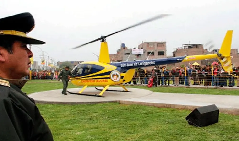 El helicóptero costó más de 500.000 dólares al municipio. Foto: La República El helicóptero costó más de 500.000 dólares al municipio. Foto: La República