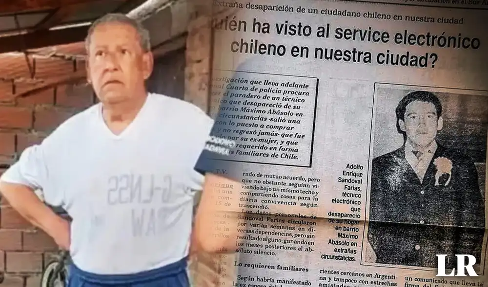 Adolfo Enrique Sandoval Farías se mostró sorprendido al ver que había una denuncia por su desaparición. Foto: composición LR/La Opinión Adolfo Enrique Sandoval Farías se mostró sorprendido al ver que había una denuncia por su desaparición. Foto: composición LR/La Opinión