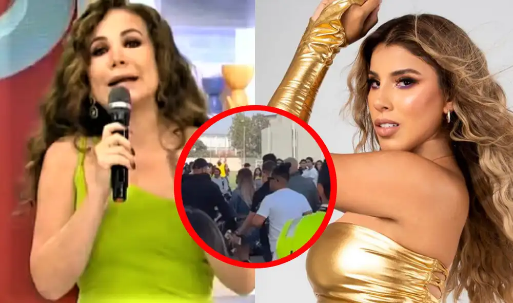 Yahaira Plasencia se mostró de acuerdo en que los músicos cuenten con seguridad para evitar episodios complicados con algún fanático. Foto: composición LR/América TV/Instagram/Yahaira Plasencia - Video: América TV