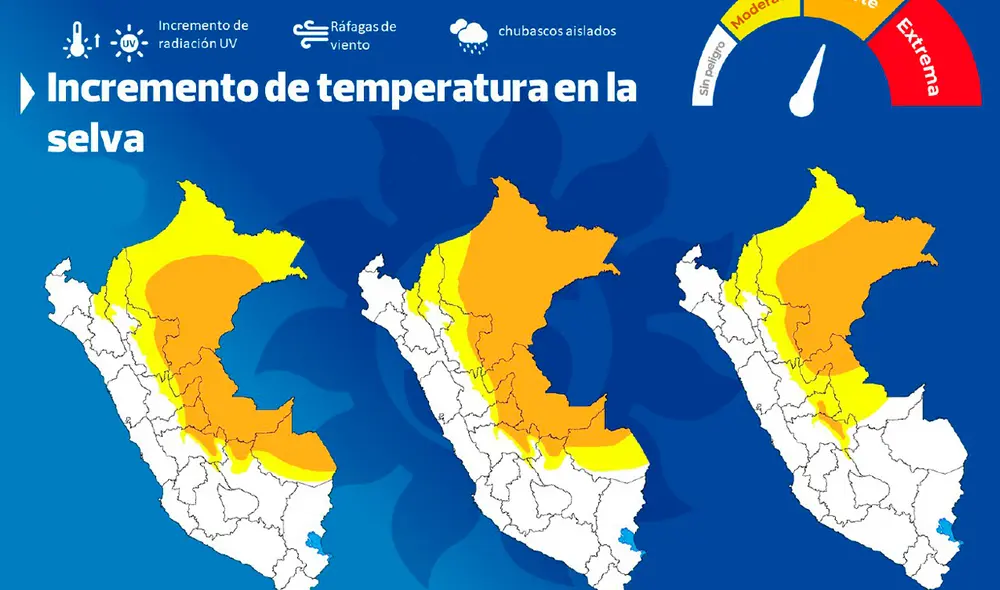 La institución emitió una alerta en el umbral naranja de peligro. Foto: Senamhi