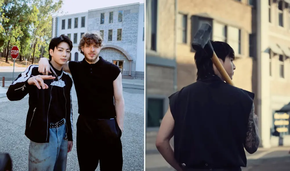 Jungkook y Jack Harlow presentarán su nueva canción '3D' el 29 de setiembre. Foto: Composición LR / BTS / Captura de YouTube HYBE LABELS