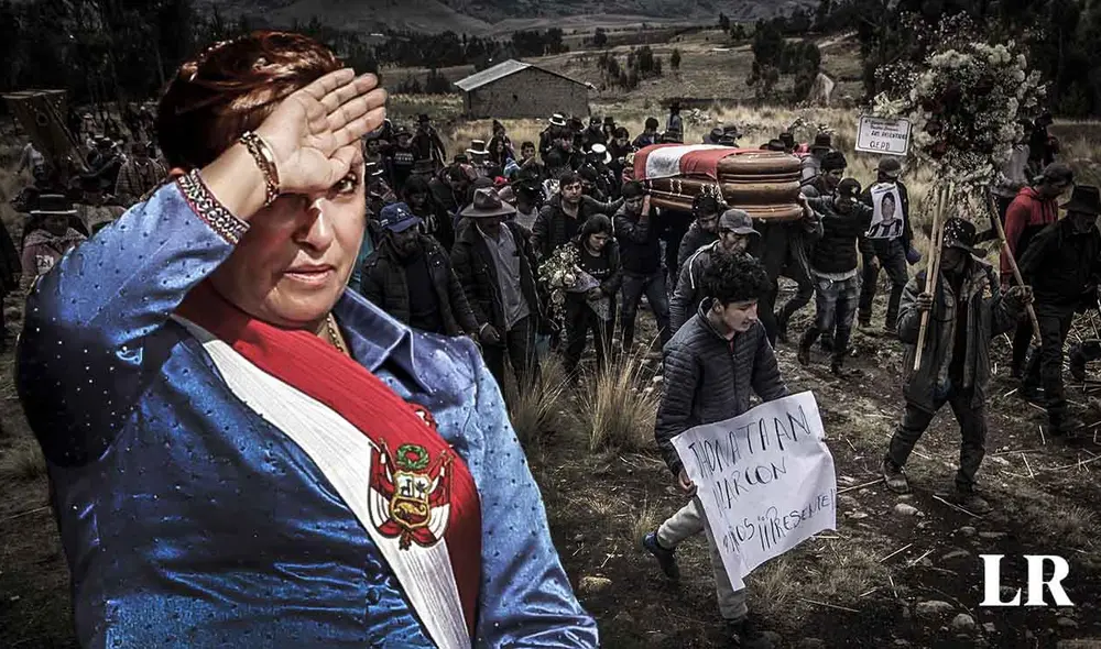 Dina Boluarte, investigada por crímenes en las protestas. (Foto composición: La República)