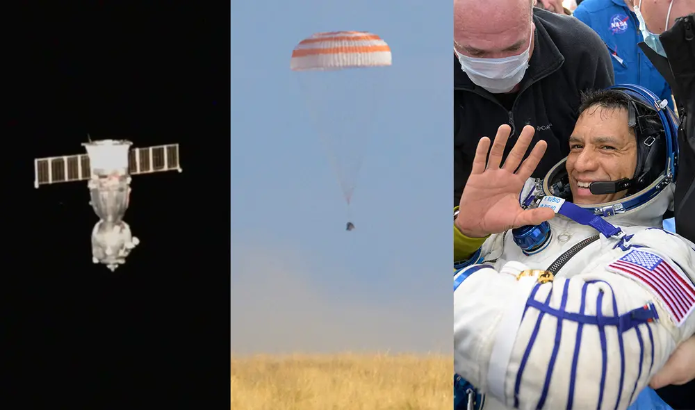 Soyuz MS-23 aterrizó en la mañana del 27 de septiembre. Foto: composición LR