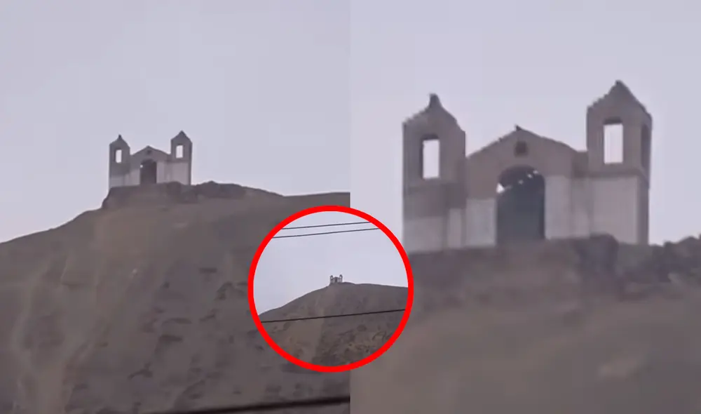 El youtuber de 'Dilo Nomás' realizó un recorrido por la capilla que se encuentra en lo más alto de un cerro. foto: composición LR/Dilo Nomas/YouTube