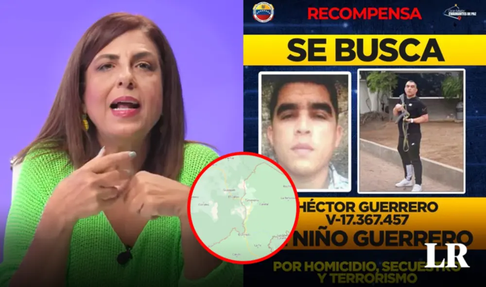 La periodista Patricia Poleo informa sobre el supuesto paradero del 'Niño Guerrero', uno de los principales líderes del Tren de Aragua. Foto: composición LR/Factores de Poder