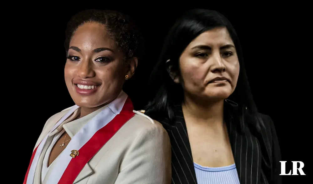 Keiko Fujimori ha respaldado contratación de Carmela Paucará en despacho de Rosángella Barbarán. Foto: composición de Álvaro Lozano/ La República/ Manoalzada/ Omar Coca/ LR- Video: ATV