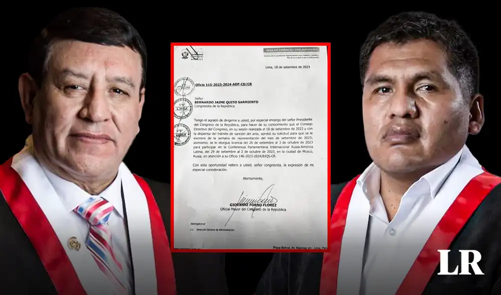 El presidente del Congreso, Alejandro Soto, adelantó que los congresistas viajaron a Rusia sin permiso del Congreso. Foto: composición Jazmin Ceras/LR