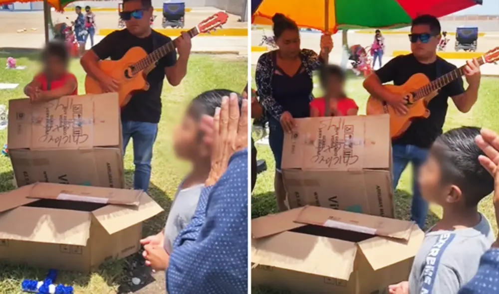 Niño deleita con canciones de Kevin Pedraza. Foto: TikTok/video: Tiktok