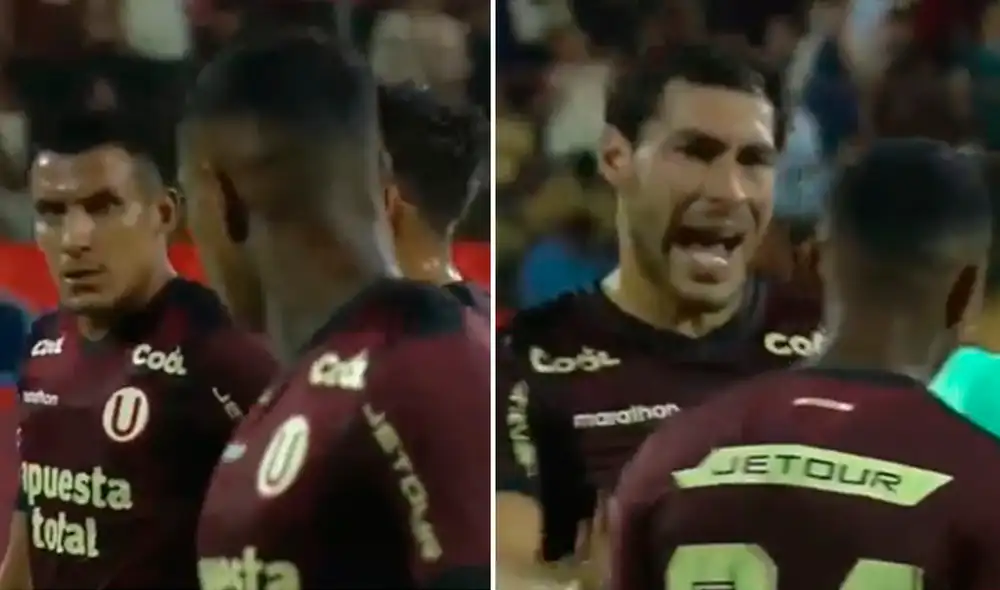 Andy Polo y Alex Valera se reprocharon ante la falta de goles. Foto: captura de Liga 1 Max | Video: Liga 1 Max