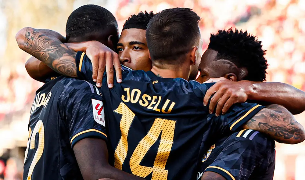Real Madrid goleó a Girona y se convirtió en el nuevo lider de LaLiga 2023-24. Foto: Real Madrid