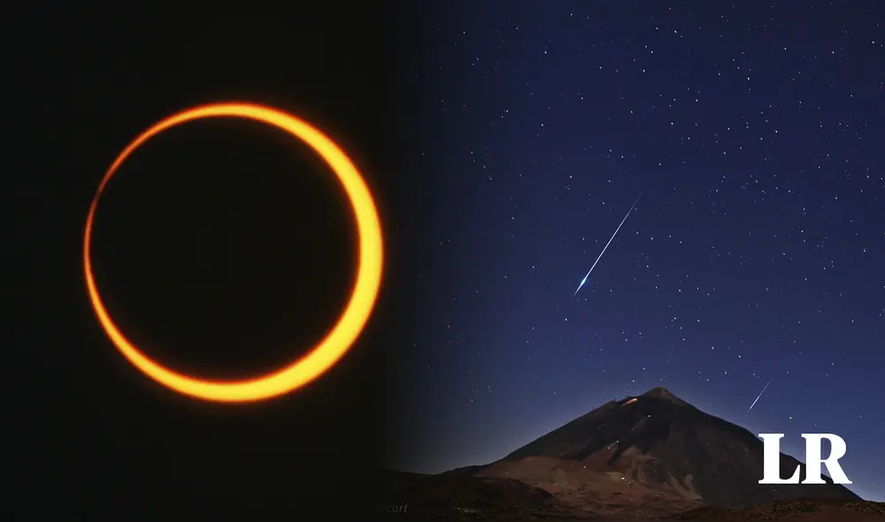 Se esperan dos eclipses y una lluvia de meteoros en octubre. Foto: composición LR