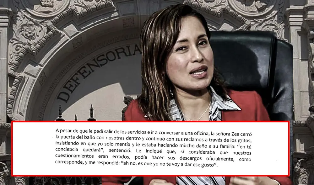 Elizabeth Zea denunciada por increpar en forma violenta a dirigente que cuestionó su designación. (Foto composición: La República). Elizabeth Zea denunciada por increpar en forma violenta a dirigente que cuestionó su designación. (Foto composición: La República).