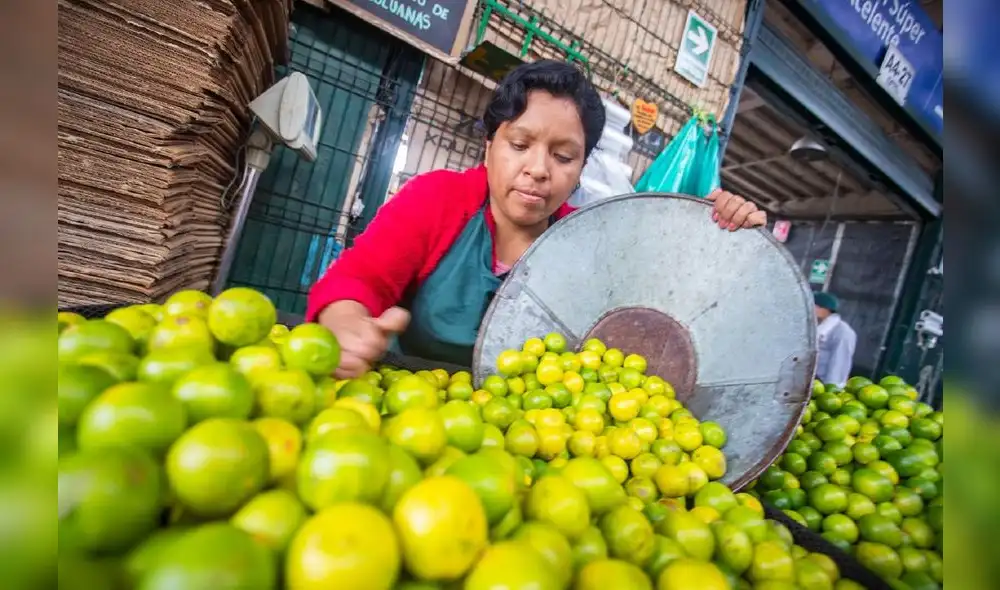 El stock del Limón es de 80% en el Gran Mercado Mayorista de Lima. Foto: Andina