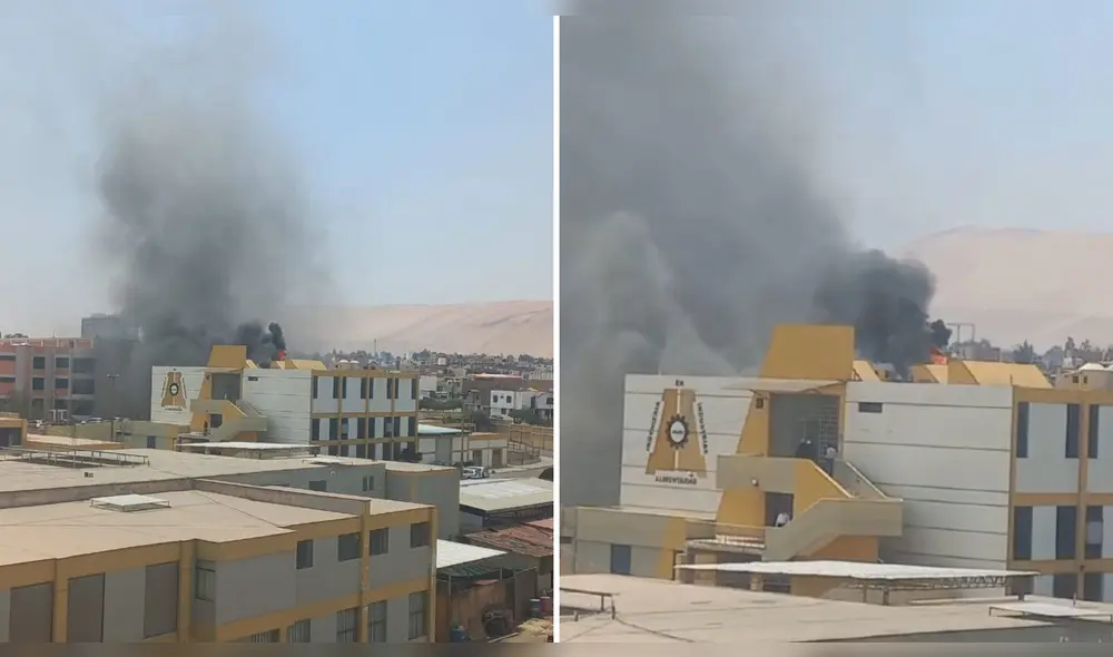 Incendio dejó daños materiales en la casa de estudios superiores de Tacna. Foto: composición LR/Caplina Noticias