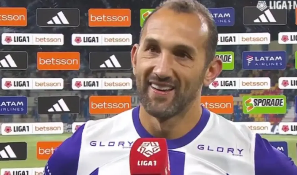Hernán Barcos declaró al término de partido y se mostró feliz por lo conseguido. Foto: captura/Liga 1 Max