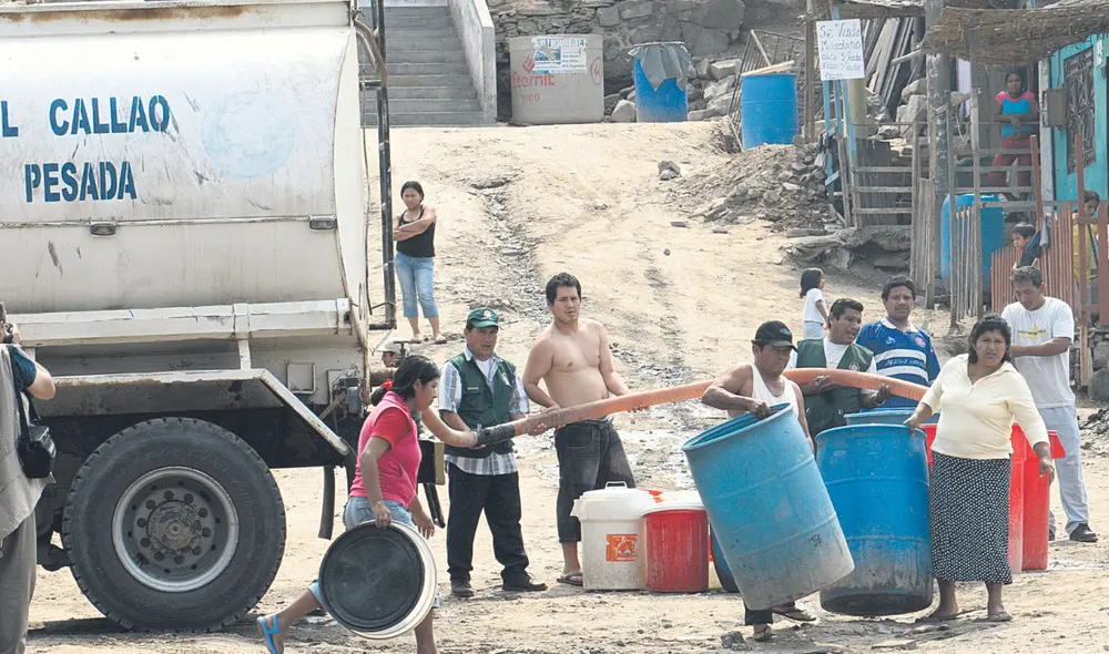 Preocupación. Población de VMT, VES, SJM y Chorrillos tendrá que soportar 96 horas sin el recurso. Cisternas serían insuficientes frente a la alta demanda. Foto: difusión