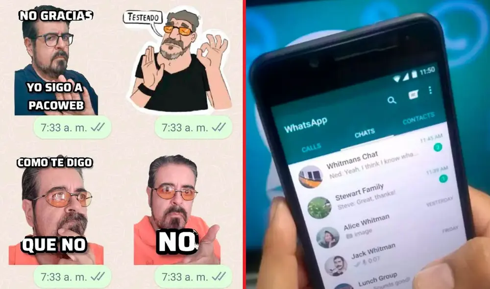 Por el momento, el paquete solo tiene 4 stickers de WhatsApp. Foto: composición LR/Navbharat Times