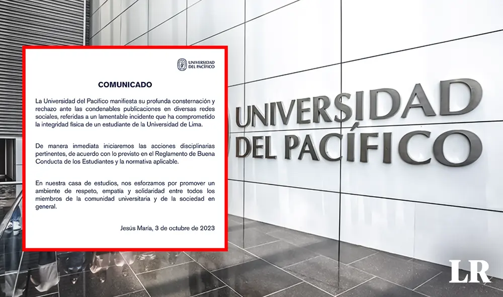 El último 3 de octubre un estudiante cayó del edificio en la Universidad de Lima. Foto: composición de Alvaro Lozano/ La República/ Universidad del Pacífico El último 3 de octubre un estudiante cayó del edificio en la Universidad de Lima. Foto: composición de Alvaro Lozano/ La República/ Universidad del Pacífico