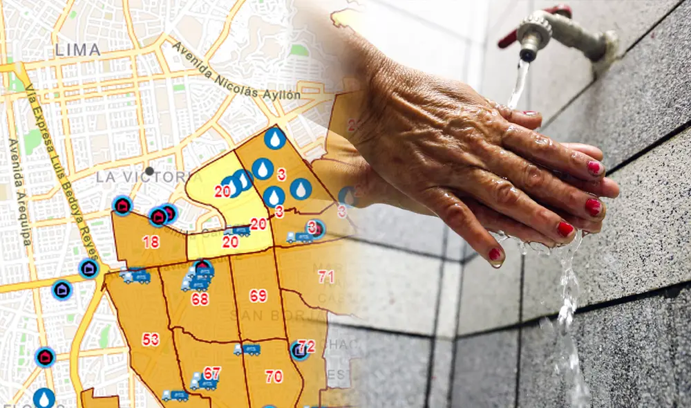 Sedapal ha identificado a La Victoria como el sector 18 del corte masivo de agua. Foto: composición de Jazmín Ceras/La República/Andina Sedapal ha identificado a La Victoria como el sector 18 del corte masivo de agua. Foto: composición de Jazmín Ceras/La República/Andina