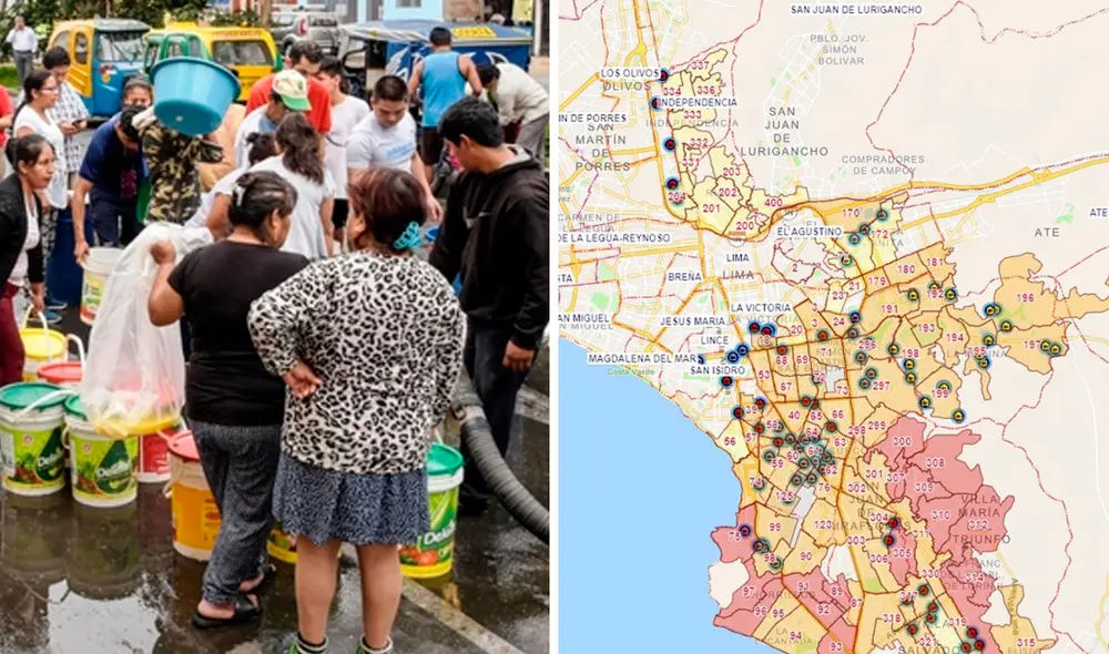 La interrupción del agua potable de hasta por 4 días afectará a diferentes distritos de la zona sur de Lima. Foto: composición LR/Sedapal/Gobierno del Perú