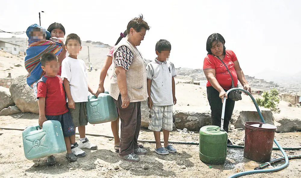 Familias de pocos recursos económicos son las más vulnerables ante el corte masivo de agua. Foto: difusión