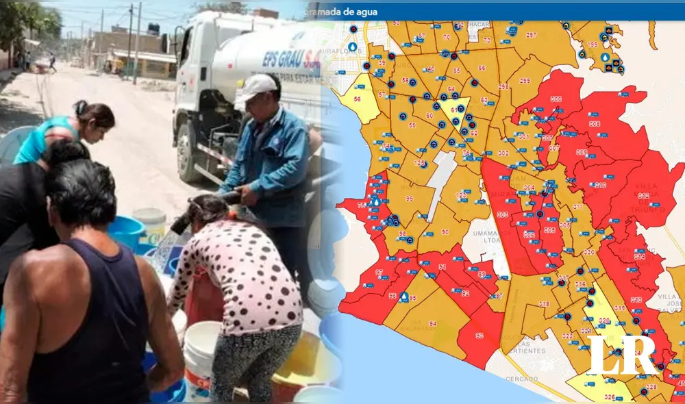 Estas son las zonas de Santa Anita en donde no habrá agua. Foto: composición Fabrizio Oviedo/LR/Difusión