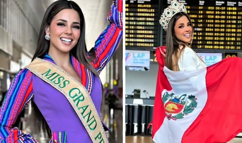 Luciana Fuster no pudo cenar con el presidente del evento tras no lograr los votos necesarios en el concurso de ‘likes’. Foto: composición LR/Instagram/Luciana Fuster - Video: América TV