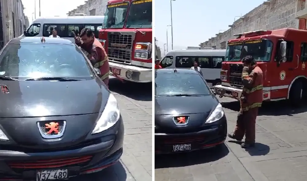 Brigadier de la compañía de bomberos N° 19 pidió a la ciudadanía que respeten las vías. Foto y video: difusión