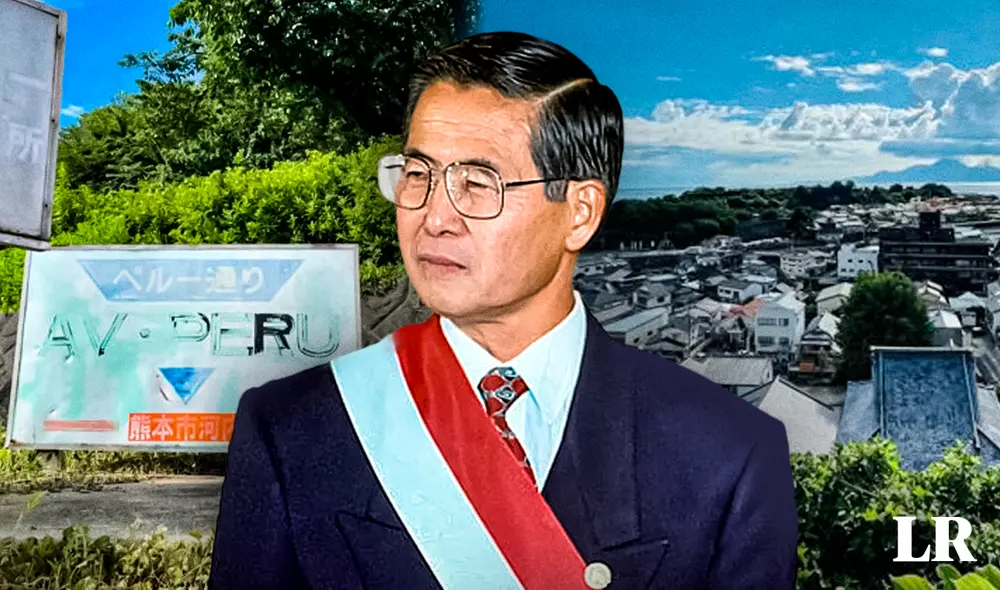 Durante los 90, Kawachi recibió a Alberto Fujimori con honores. Foto: composición de Álvaro Lozano/BBC News Mundo