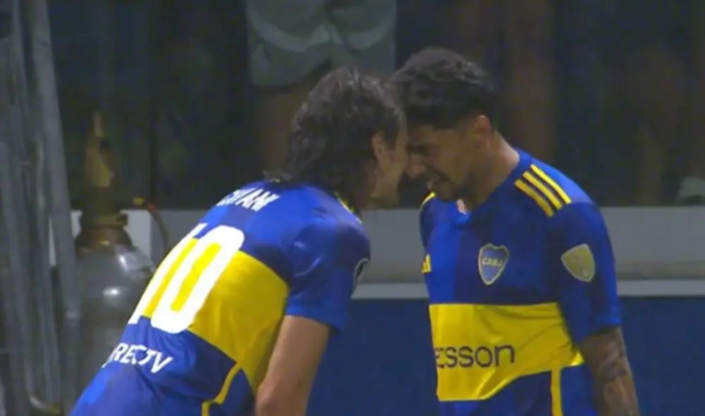 Edinson Cavani aprovechó un gran centro de Merentiel y abrió el marcador. Foto: ESPN Edinson Cavani aprovechó un gran centro de Merentiel y abrió el marcador. Foto: ESPN