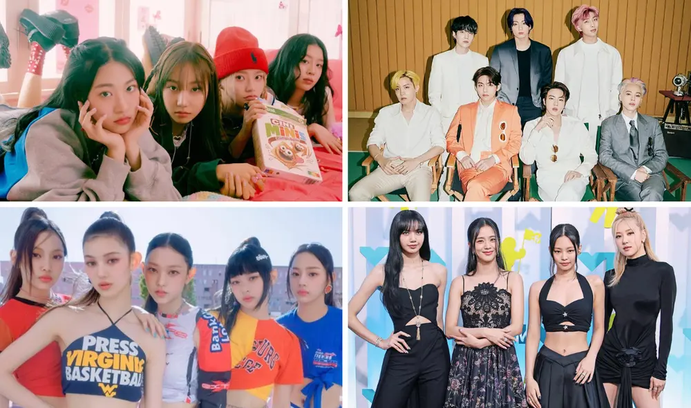 BTS, BLACKPINK, New Jeans y FIFTY FIFTY son los grupos de k-pop más sintonizados de las plataformas digitales este 2023. Foto: composición LR/Attrakt, BTS, BLACKPINK, ADOR BTS, BLACKPINK, New Jeans y FIFTY FIFTY son los grupos de k-pop más sintonizados de las plataformas digitales este 2023. Foto: composición LR/Attrakt, BTS, BLACKPINK, ADOR