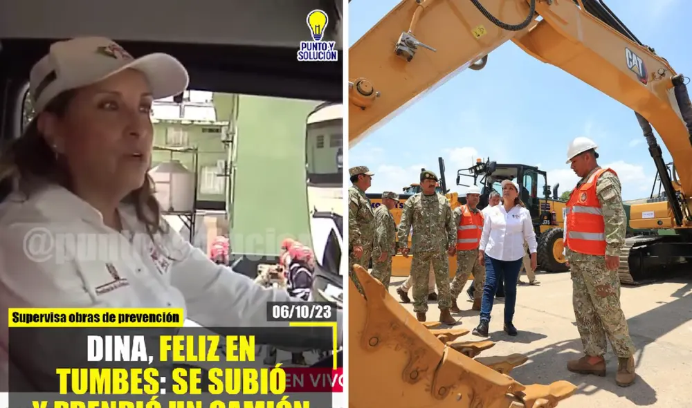 Boluarte continuará supervisando otras en el norte del país. Foto: captura de video/Punto Y Solución/Facebook/ANDINA - Video: Punto Y Solución/Facebook